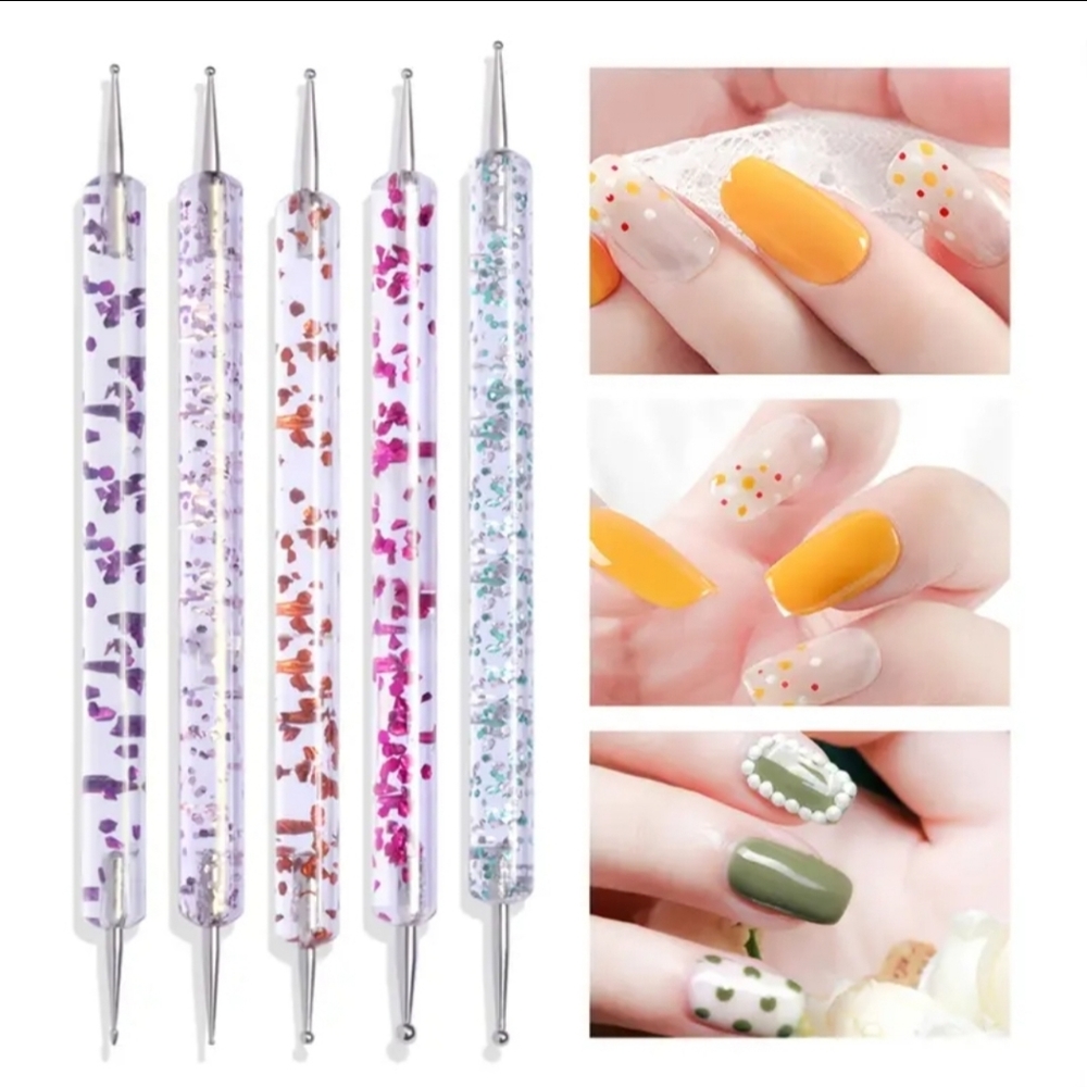Double-ended nail point drill pen set
